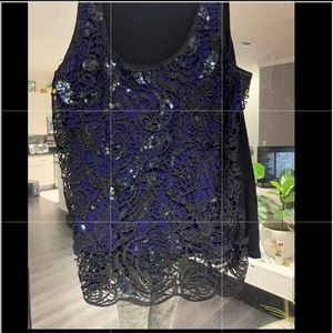 Express sequin tank top